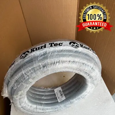 Kuri Tec K3150-12 Clearbraid PVC Hose | 3/4" ID x 1.031" OD | 100 ft | Food Grade - Thumbnail 4